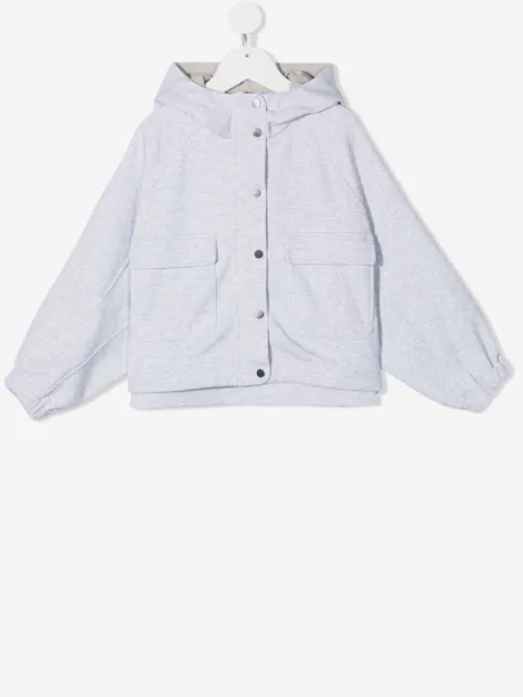 Brunello Cucinelli Kids hooded button-down jacket