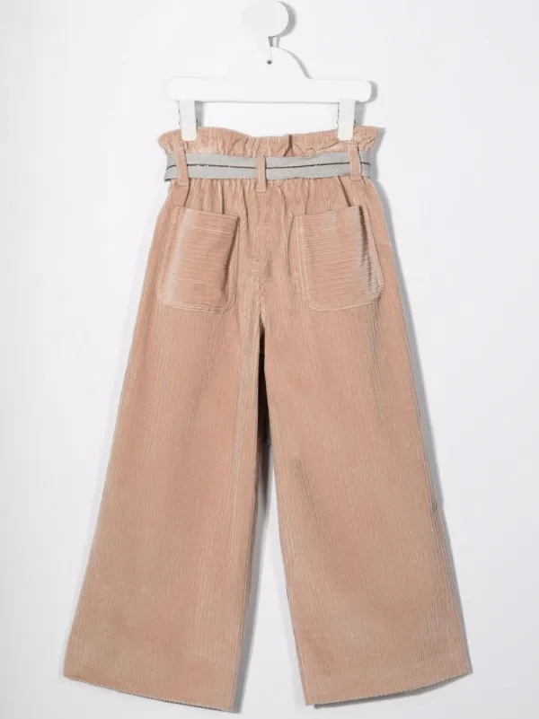 パンツ Brunello Cucinelli Cropped Baggy Trousers In Corduroy BRUNELLO CUCINELLI Corduroy wide-leg pants | NET-A-PORTER