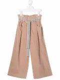 Brunello Cucinelli Kids paperbag-waist corduroy trousers - Neutrals