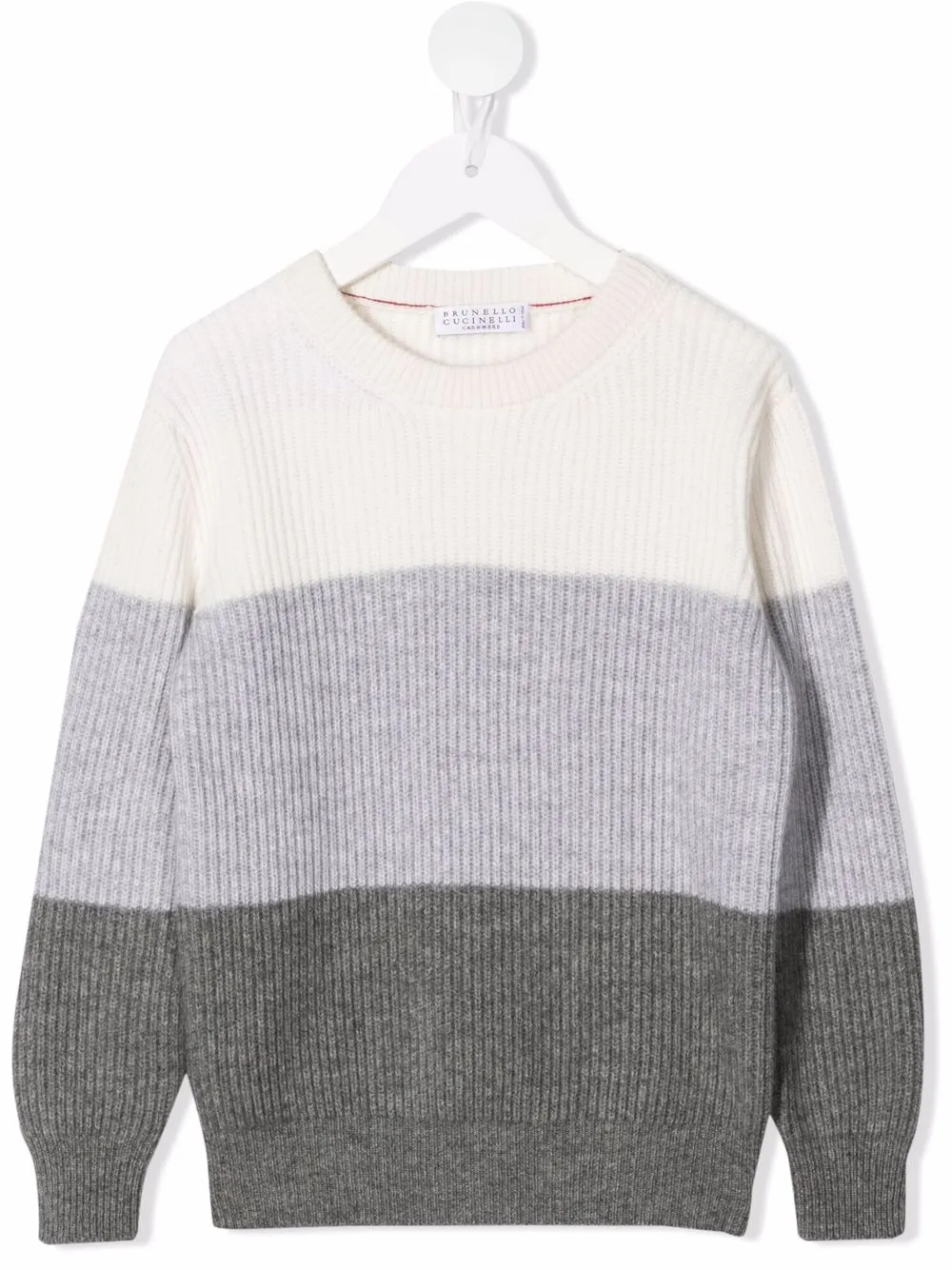 

Brunello Cucinelli Kids suéter con motivo de rayas - Neutro