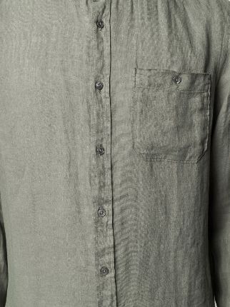 linen band collar shirt展示图