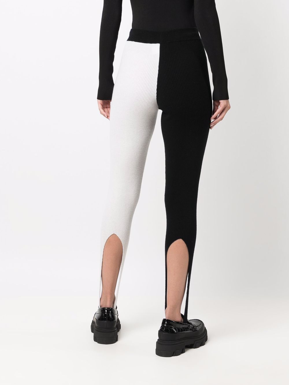 фото Ami amalia two-tone stirrup-cuff leggings