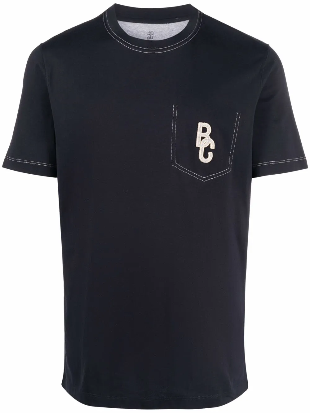 фото Brunello cucinelli футболка с нашивкой-логотипом