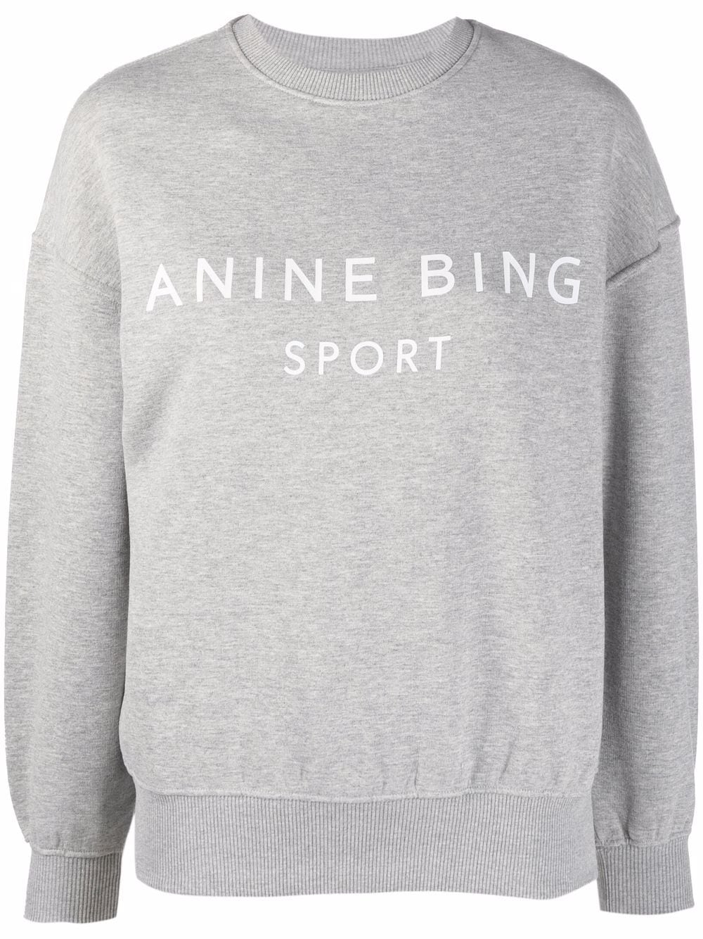 ANINE BING logo-print Crewneck Sweatshirt - Farfetch