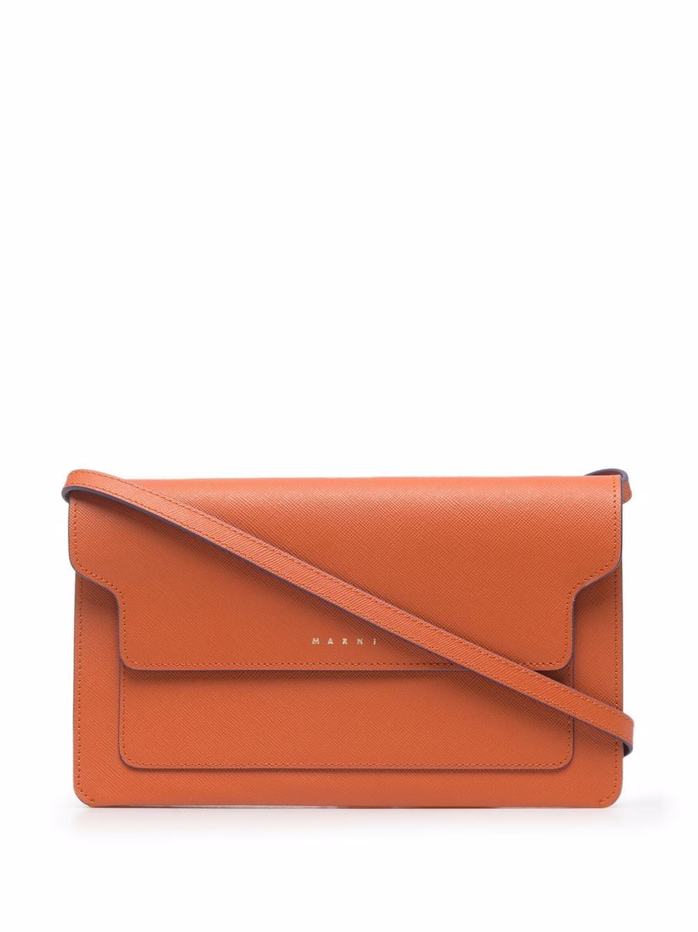 

Marni bolsa de mano con logo en relieve - Naranja