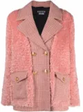 Boutique Moschino textured double-breasted blazer - Pink