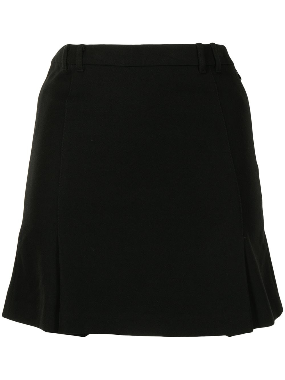 Pre-owned Burberry Pleated Wool Skirt In Black