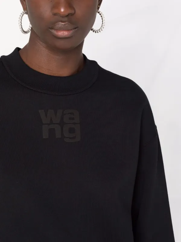 Alexander Wang logo-print Crew Neck Sweatshirt - Farfetch