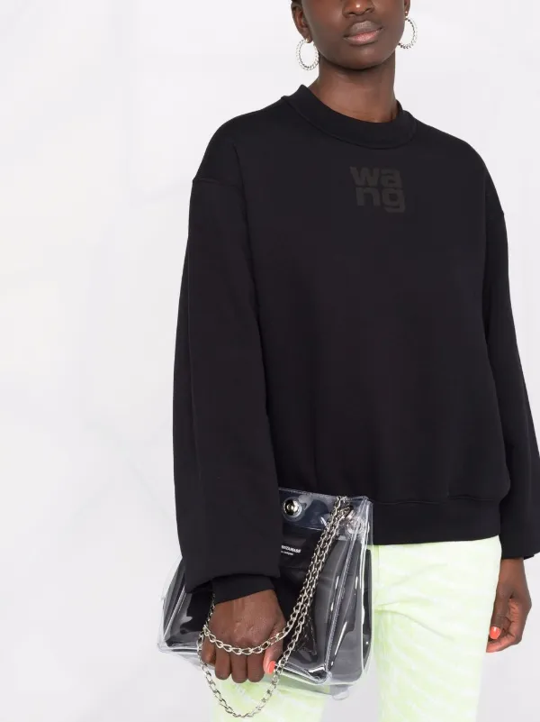 Alexander Wang logo-print Crew Neck Sweatshirt - Farfetch