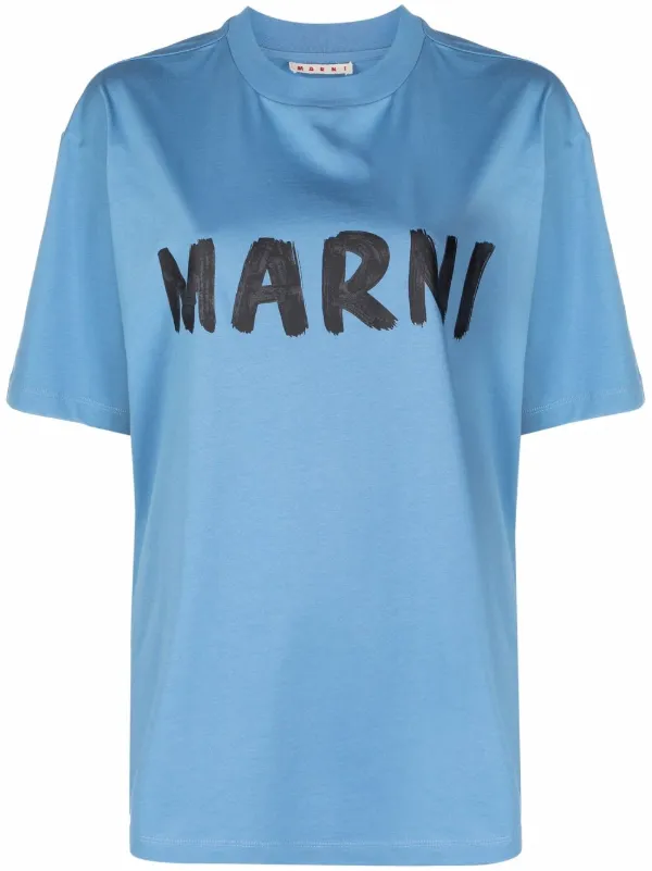 Marni logo-print Cotton T-shirt - Farfetch