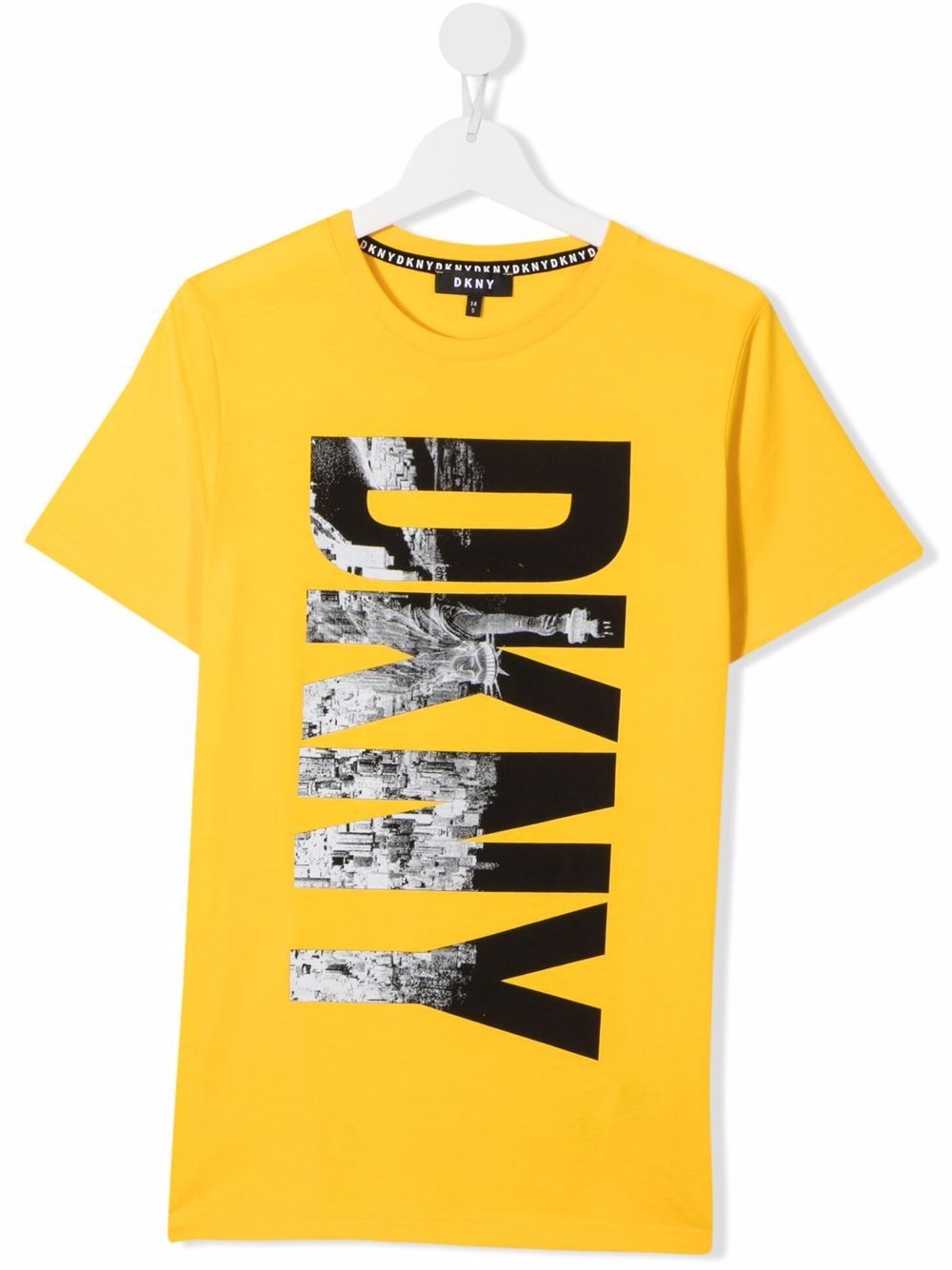 фото Dkny kids teen logo-print organic cotton t-shirt