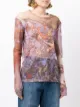 Y/Project sheer graphic-print top