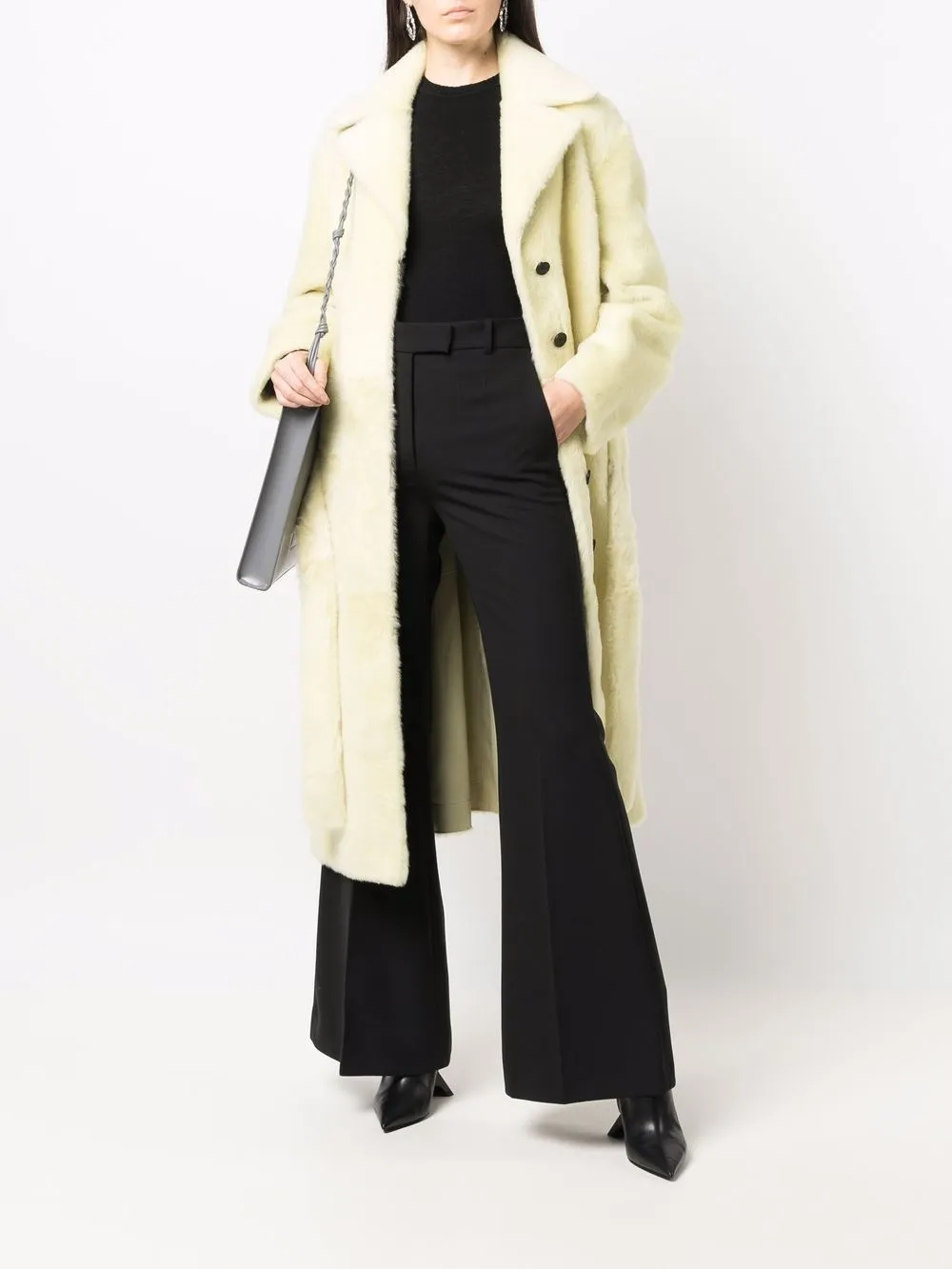 фото Jil sander длинное однобортное пальто