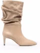 Image 1 of Paris Texas slouchy mid-calf leather boots