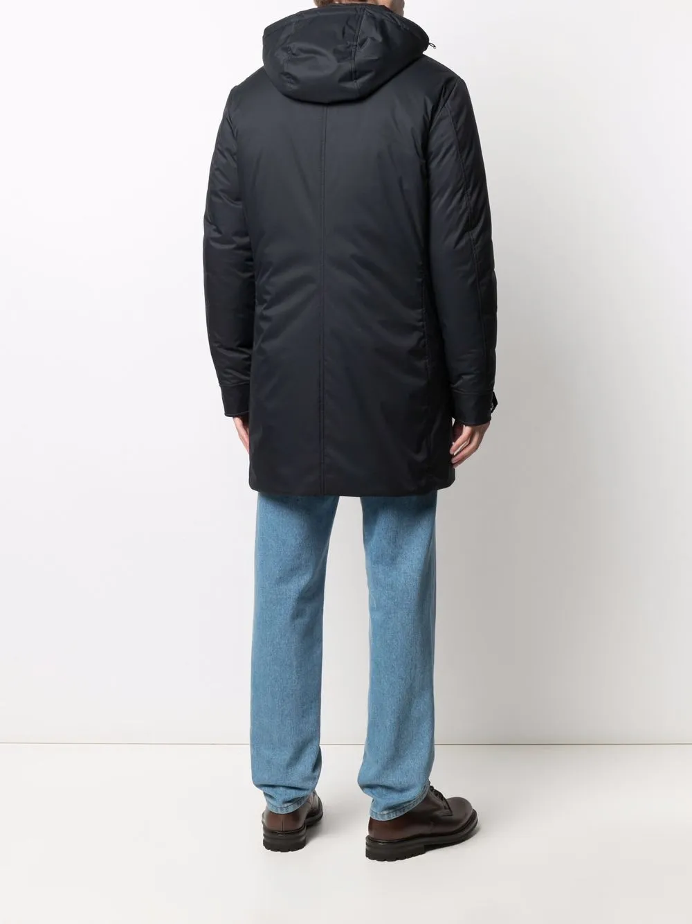 Moorer zip-up Hooded Down Jacket - Farfetch