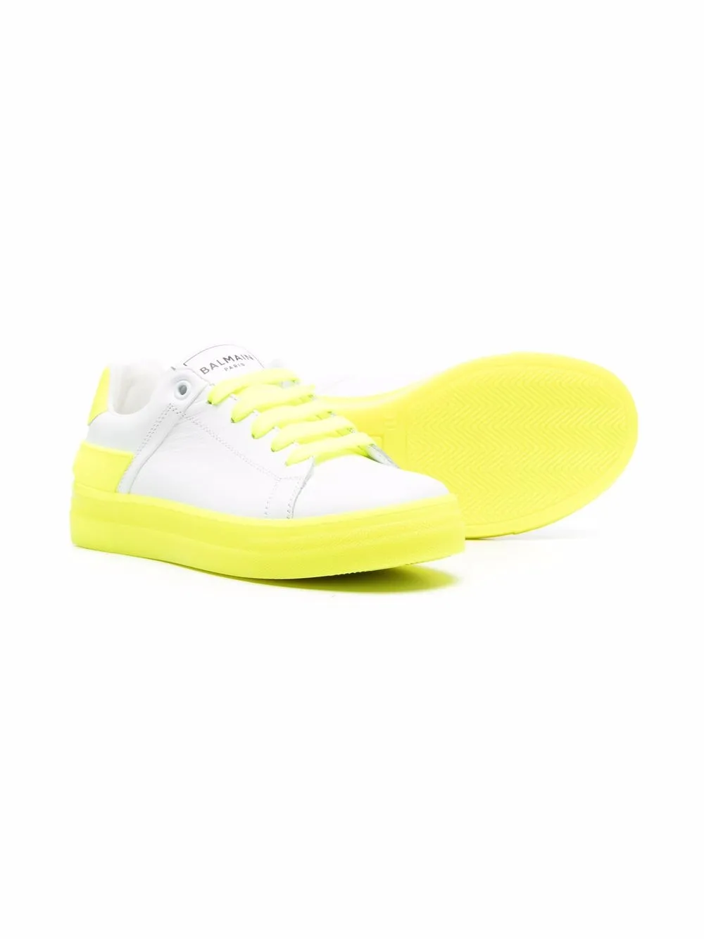 Balmain Kids Sneakers met contrastvlak - Wit