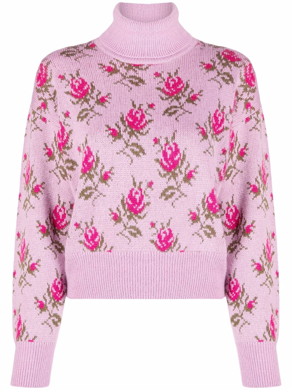 фото Red valentino patterned intarsia-knit roll-neck jumper