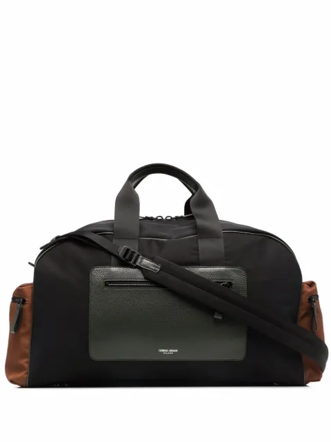 armani leather holdall