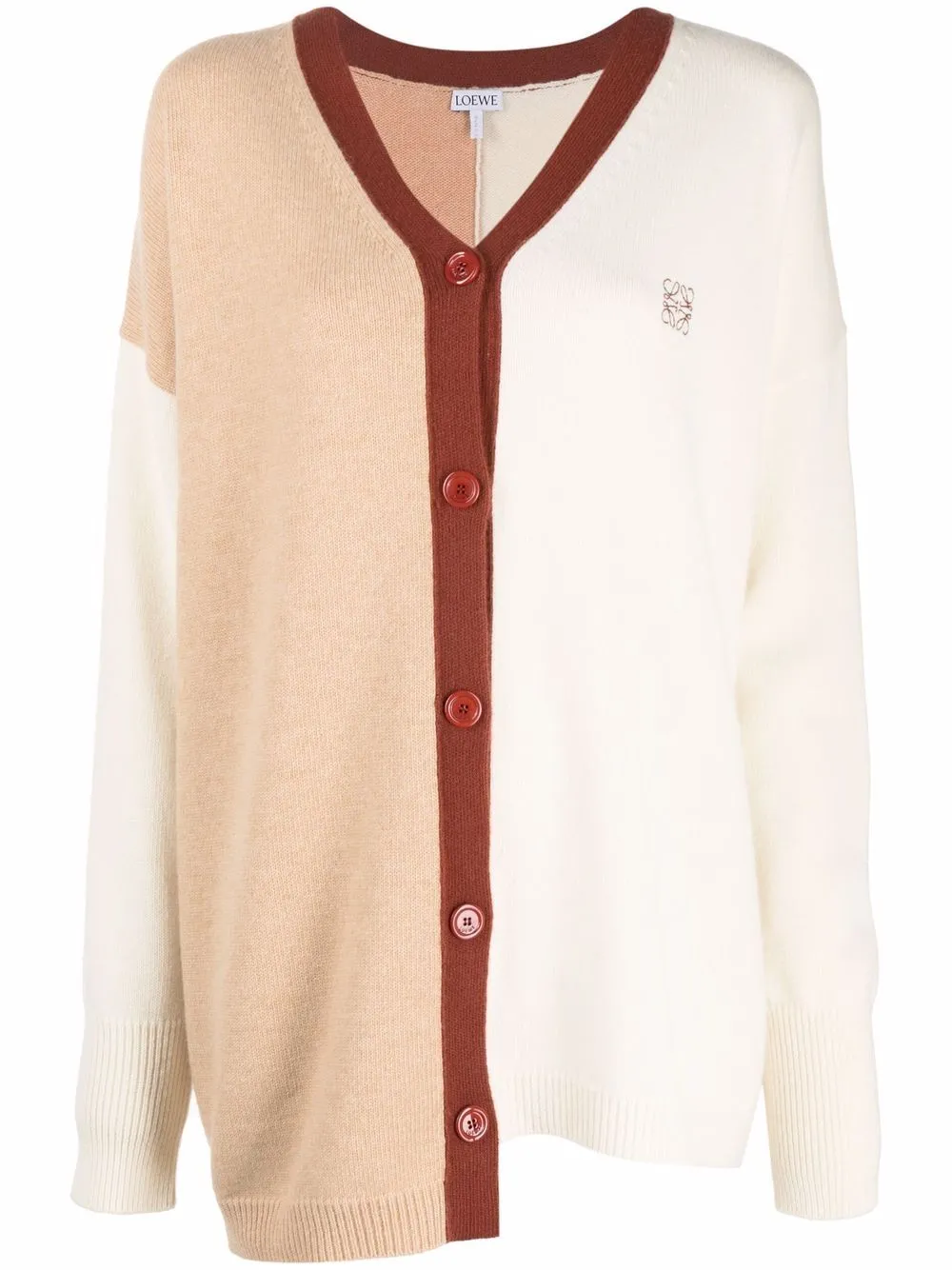 two-tone wool cardigan | Loewe | Eraldo.com