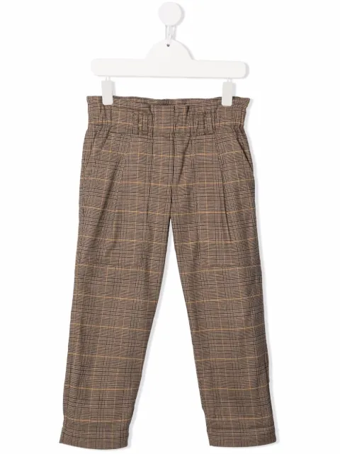 Brunello Cucinelli Kids plaid-check straight trousers