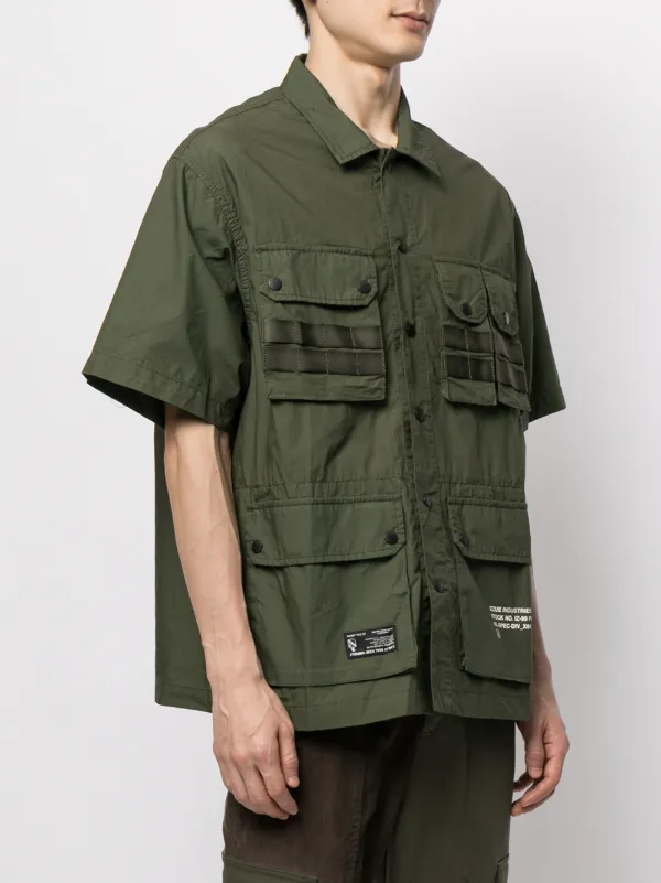 izzue short-sleeve cotton cargo shirt 