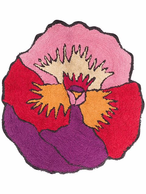 Missoni Home colour-block flower cotton rug