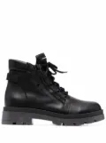 Giuseppe Zanotti logo-patch lace-up boots - Black