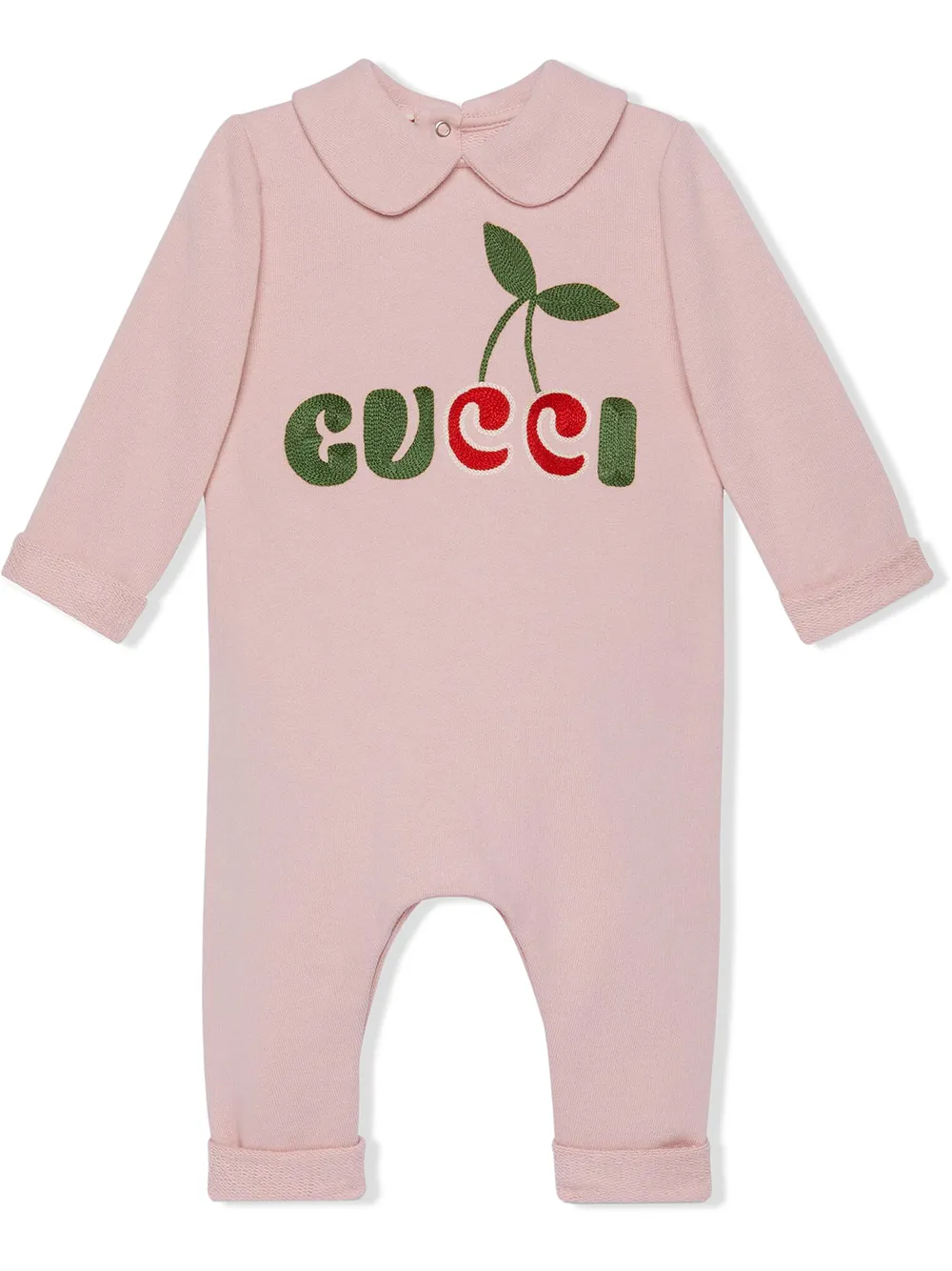 

Gucci Kids mameluco con logo de cerezas - Rosado