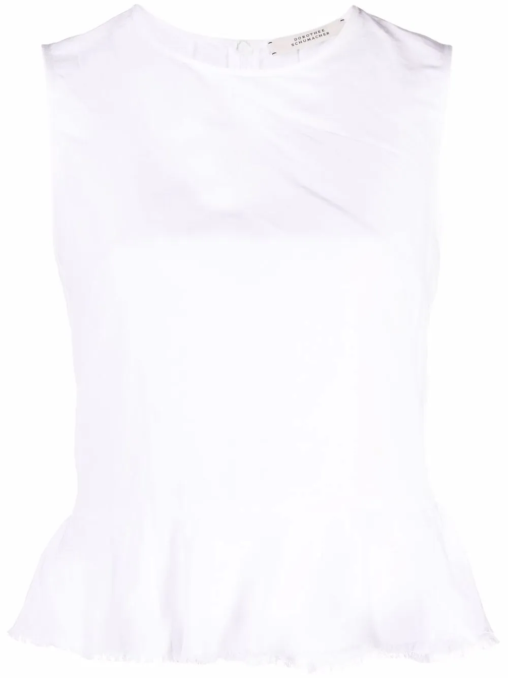 

Dorothee Schumacher blusa sin mangas con peplum - Blanco