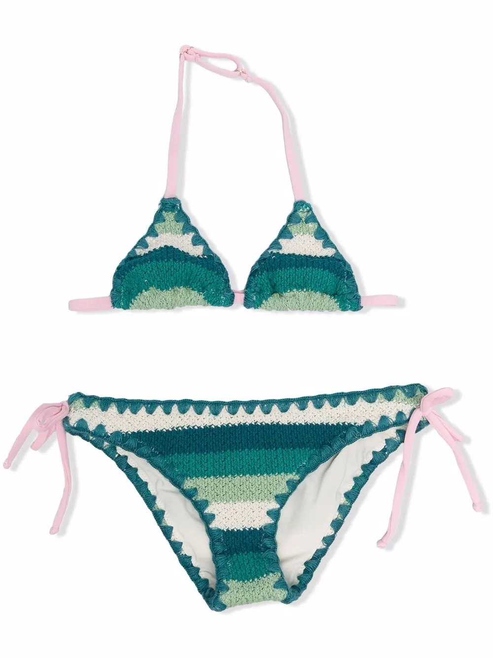 

MC2 Saint Barth Kids Holly triangle bikini set - White