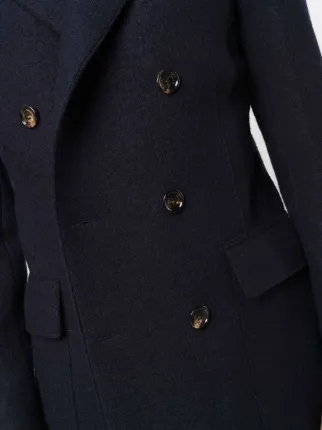 fitted double-breasted coat展示图