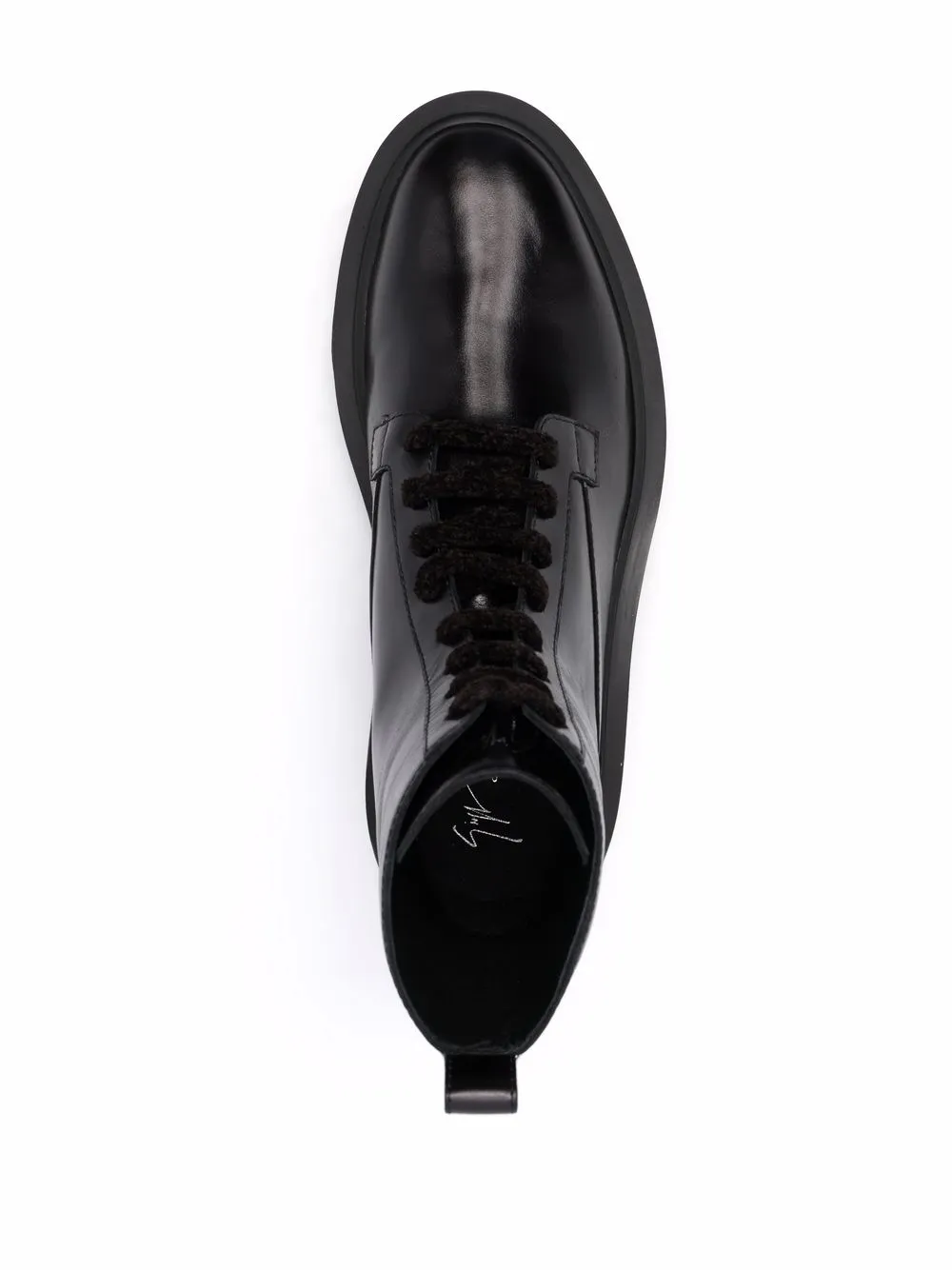 фото Giuseppe zanotti глянцевые ботинки на шнуровке