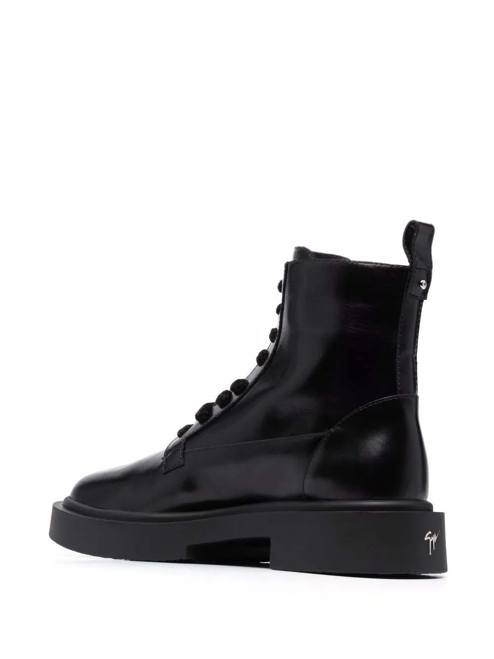 фото Giuseppe zanotti глянцевые ботинки на шнуровке