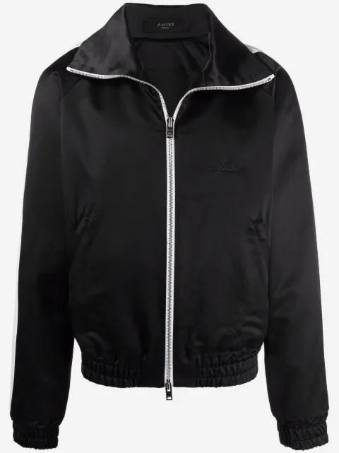 AMIRI zip-up satin track jacket