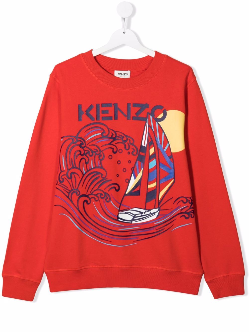 фото Kenzo kids graphic-print cotton sweatshirt