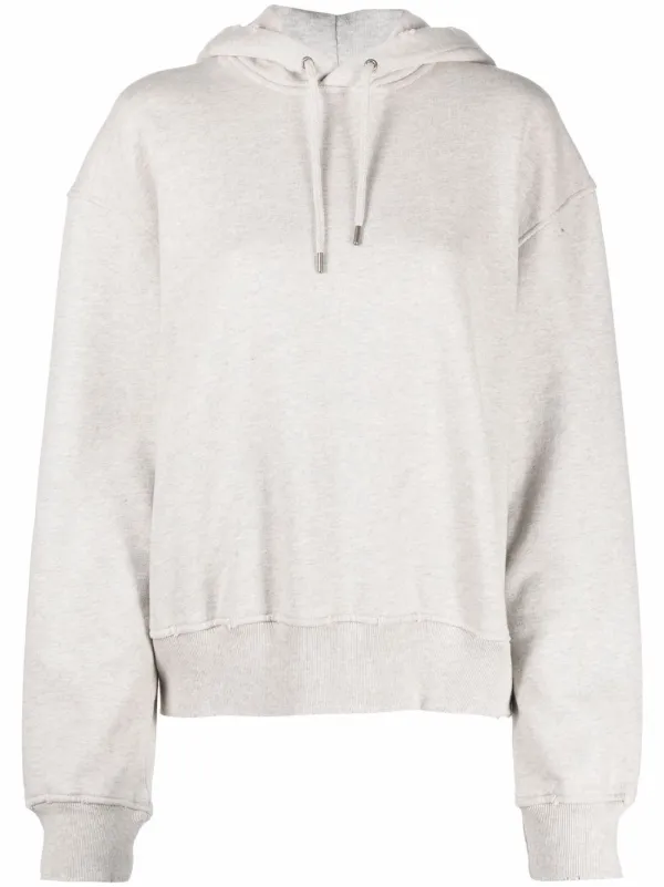 distressed hooded sweatshirt