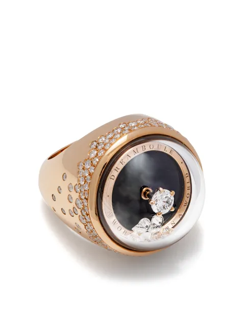 Dreamboule anillo Free & Fun en oro rosa de 18kt con diamante