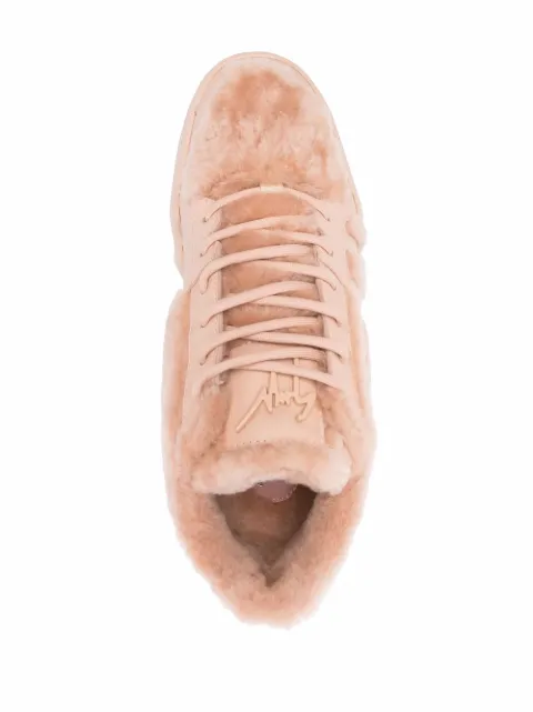 Giuseppe Zanotti shearling-trim high-top sneakers RW10049 - 3