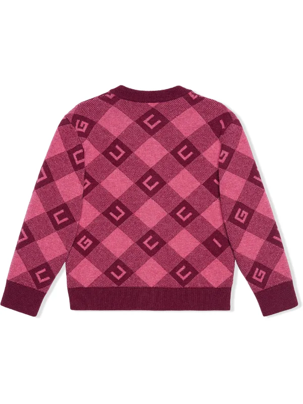 Gucci Kids グッチ・キッズ チェック ロゴ カーディガン - FARFETCH