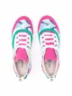 Emilio Pucci Junior colour-blocked print leather-panel sneakers