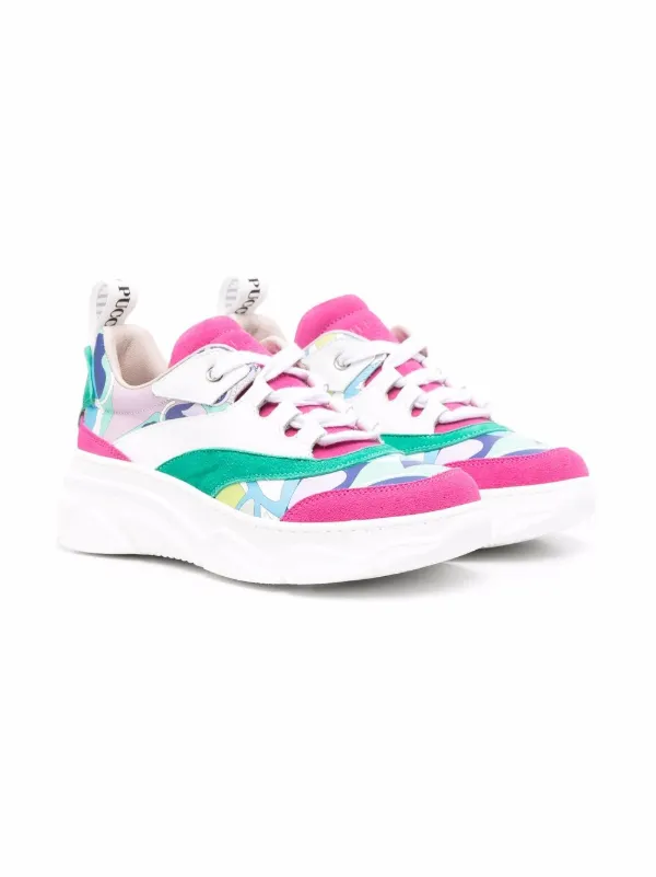 Shop Emilio Pucci Junior colour-blocked 