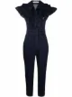 Image 1 of Philosophy Di Lorenzo Serafini ruffle-trimmed denim jumpsuit