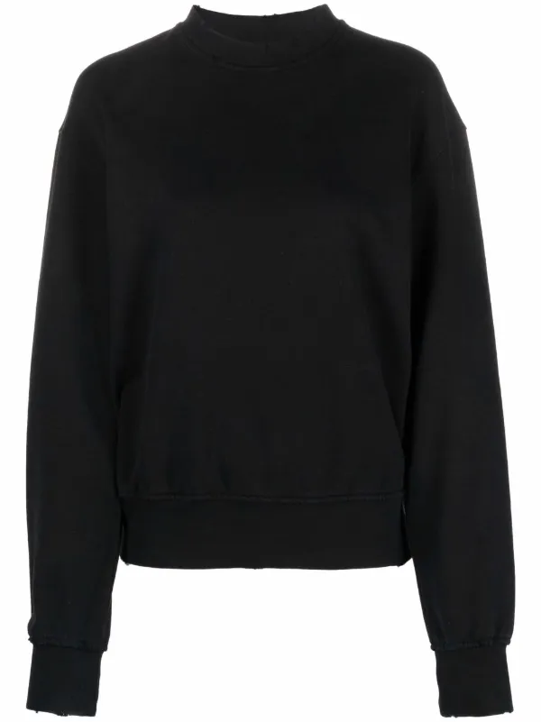 Distressed Crew Neck Jumper - Farfetch