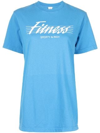 Sporty & Rich 80's Fitness slogan-print T-shirt - Farfetch