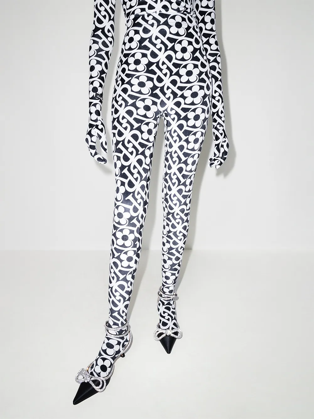 RICHARD QUINN DAISY-PRINT STOCKING LEGGINGS