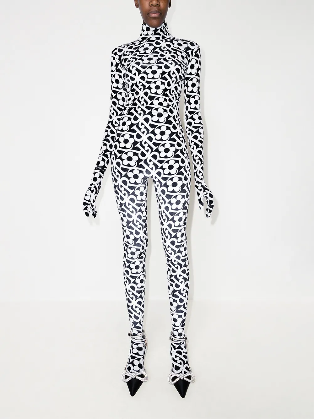 RICHARD QUINN DAISY-PRINT STOCKING LEGGINGS