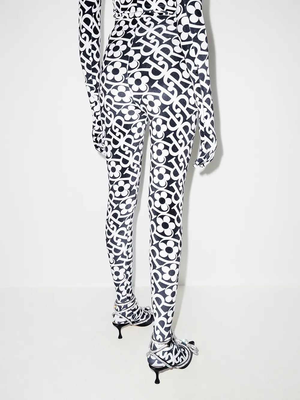 RICHARD QUINN DAISY-PRINT STOCKING LEGGINGS