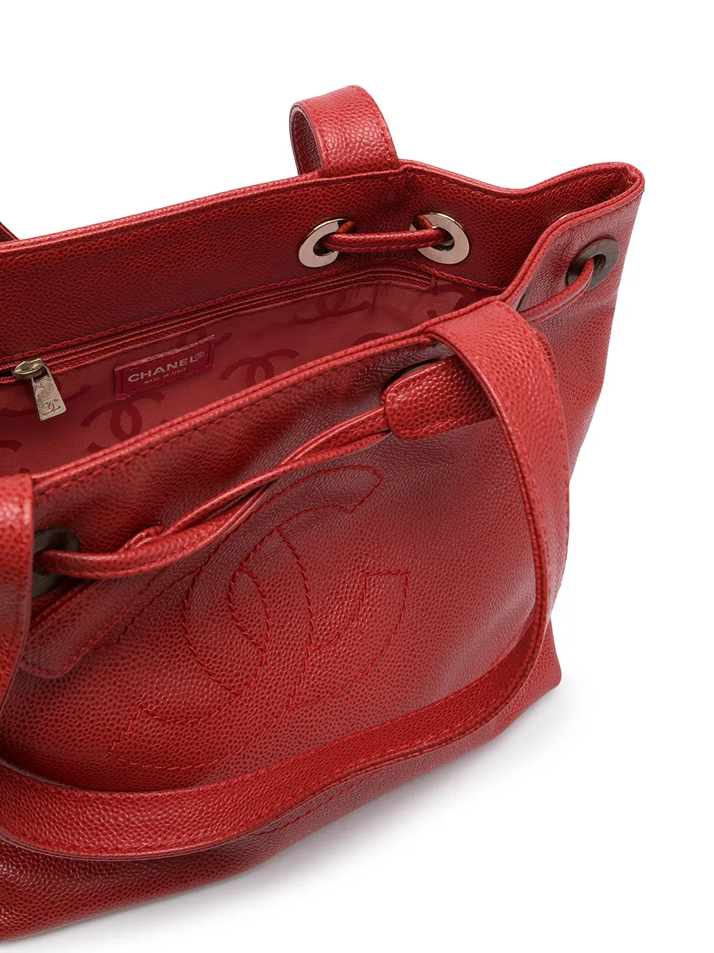 фото Chanel pre-owned сумка-тоут 2002-го года с логотипом cc