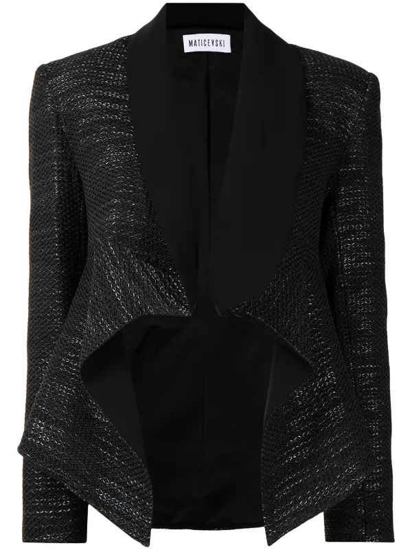 Draped blazer jacket hotsell