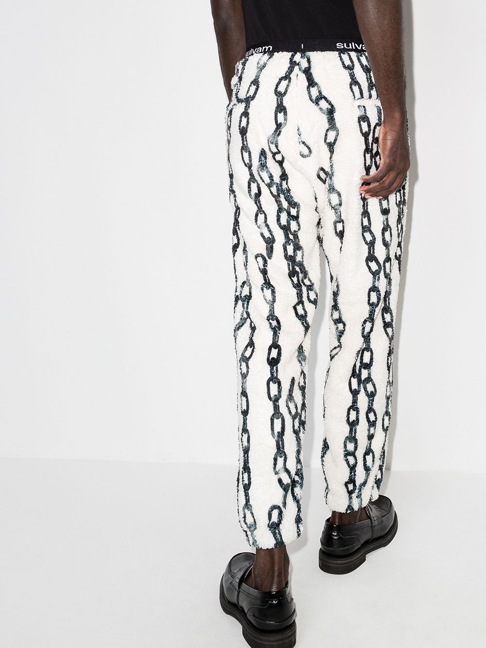 Sulvam Chain Print Textured Track Pants - Farfetch
